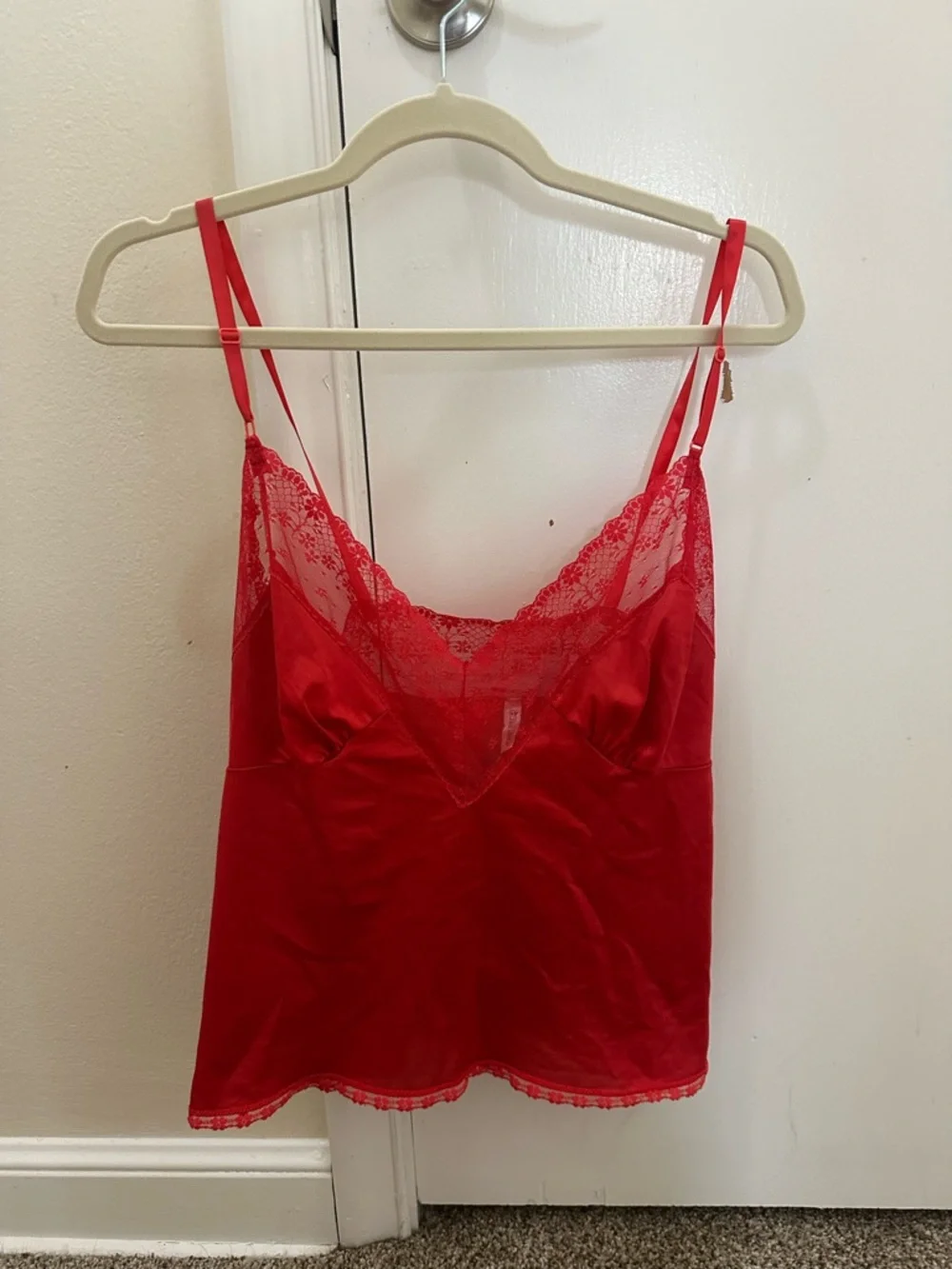 Vintage Ashley Taylor Red Lace Top